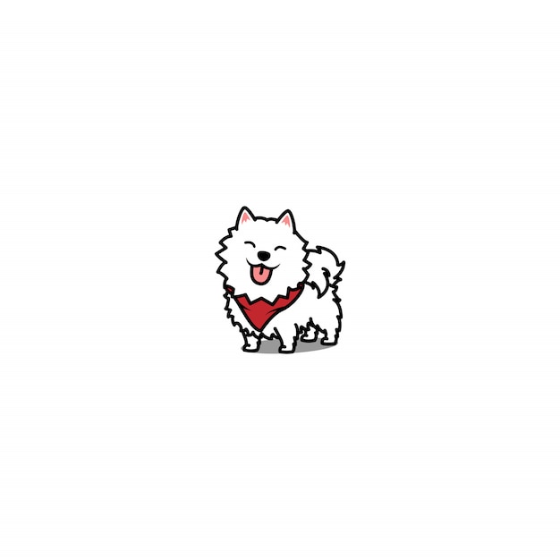 サモエド犬の笑顔 プレミアムベクター
