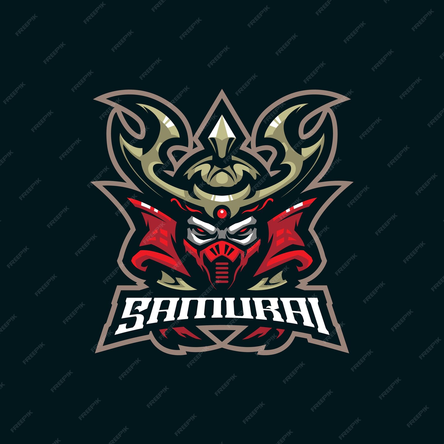 Premium Vector Samurai Mascot Logo Design Vector With Modern Illustration Concept Style For 5493