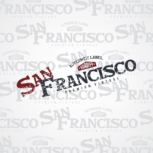 Premium Vector | San francisco varsity theme