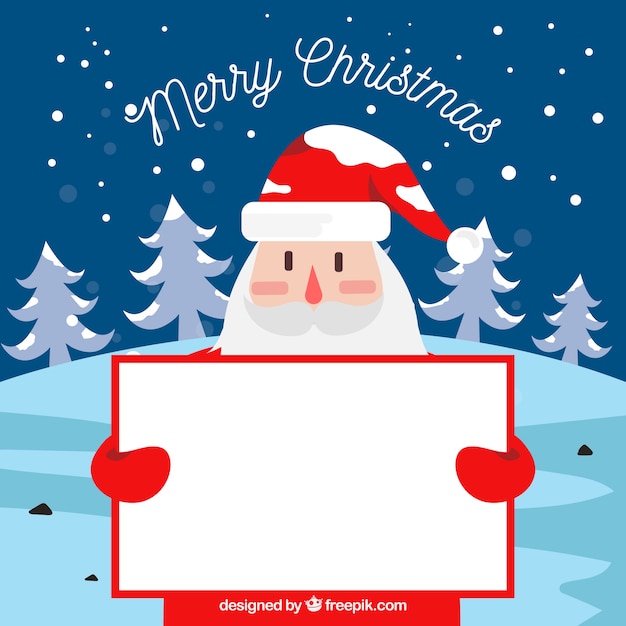 Free Vector | Santa claus background with poster