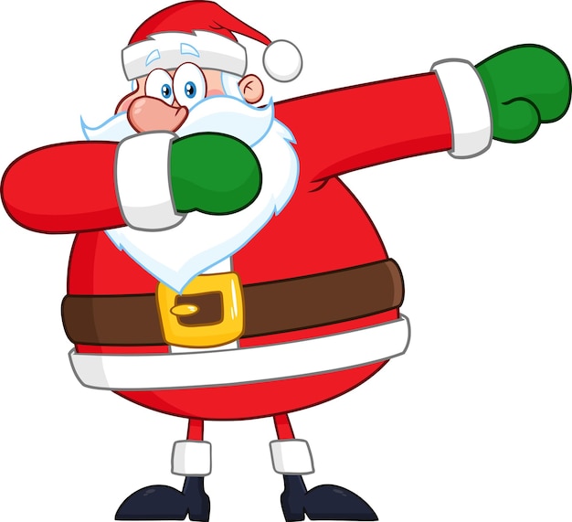 Premium Vector Santa Claus Cartoon Character Dabbing 