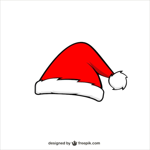 Free Vector Santa claus cartoon hat