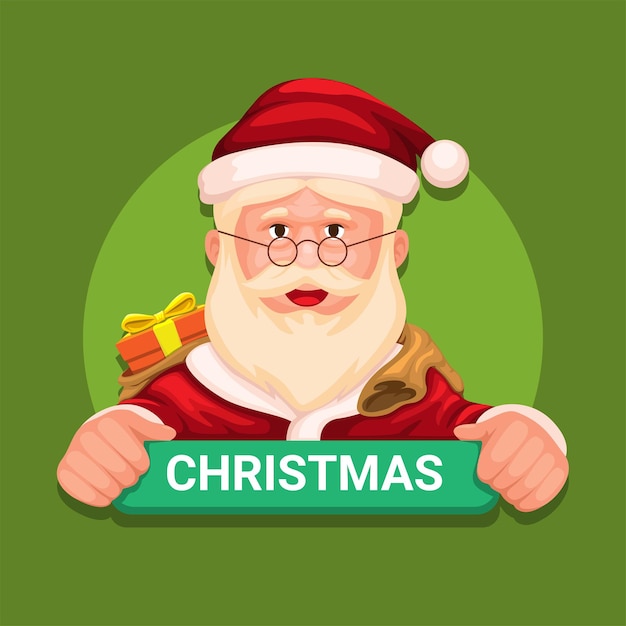 Premium Vector | Santa claus christmas avatar cartoon illustration vector