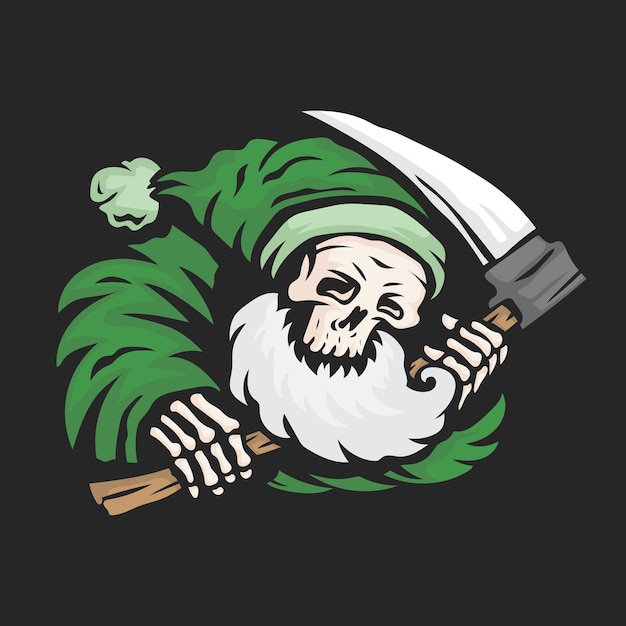 Premium Vector | Santa claus grim reaper vector illustration