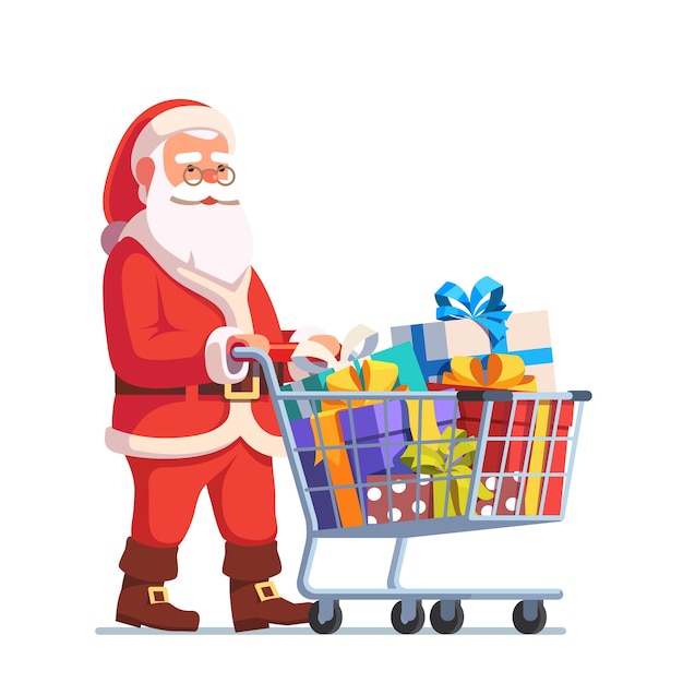 Download Free Santa Claus Pushing Shopping Cart Full Of Gifts Free Vector Use our free logo maker to create a logo and build your brand. Put your logo on business cards, promotional products, or your website for brand visibility.