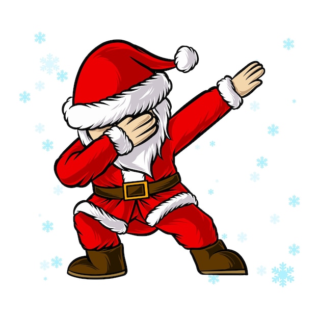 Premium Vector | Santa dabbing dance