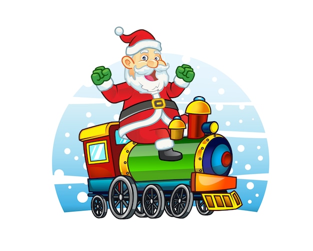 Premium Vector | Santa express cartoon mascot