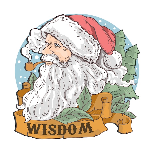 Download Santa vintage Vector | Premium Download