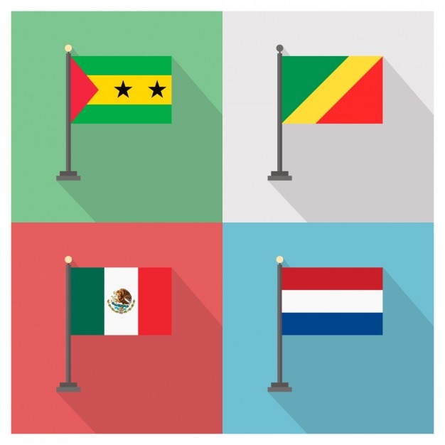 サントメ コンゴメキシコ オランダ国旗のプリンシペ共和国 無料のベクター