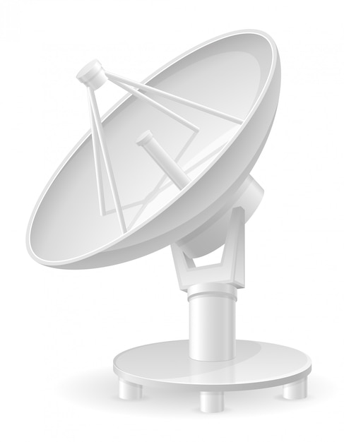 Satellite dish vector illustration Vector | Premium Download