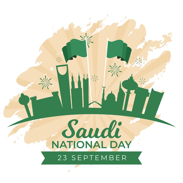 Premium Vector Saudi national day concept