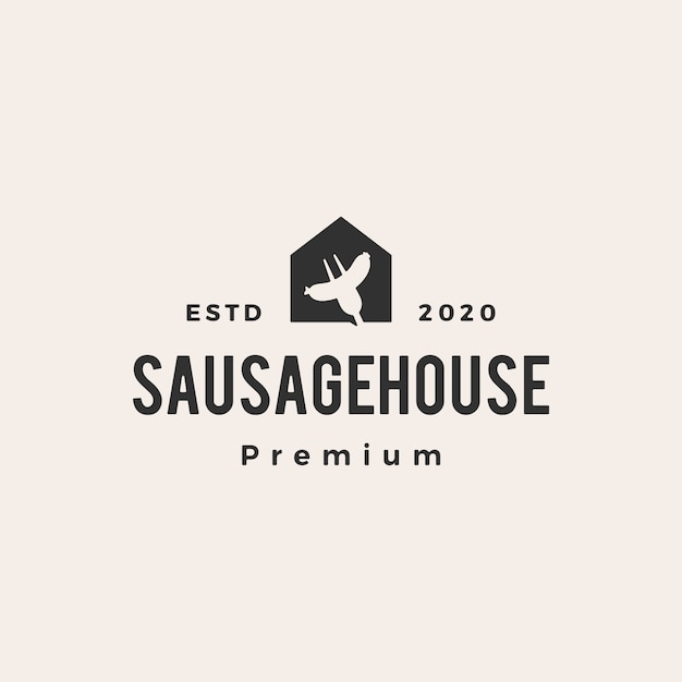 Download Free Sausage House Hipster Vintage Logo Icon Illustration Premium Vector Use our free logo maker to create a logo and build your brand. Put your logo on business cards, promotional products, or your website for brand visibility.