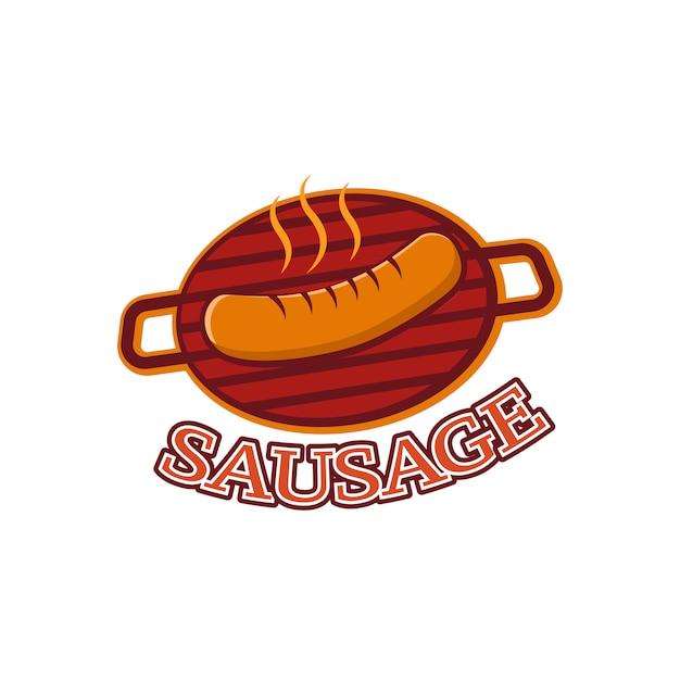 Premium Vector | Sausage logo template design vector