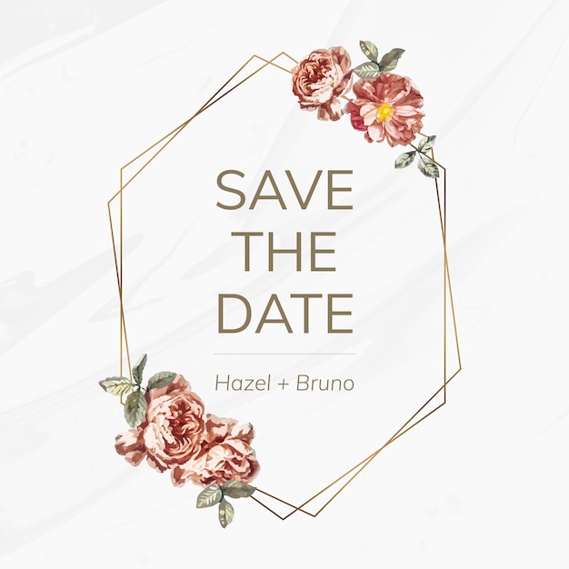 Download Save the date card mockup illustration | Free Vector