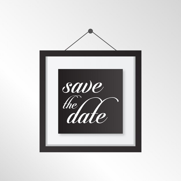 Free Vector Save The Date Frame Template