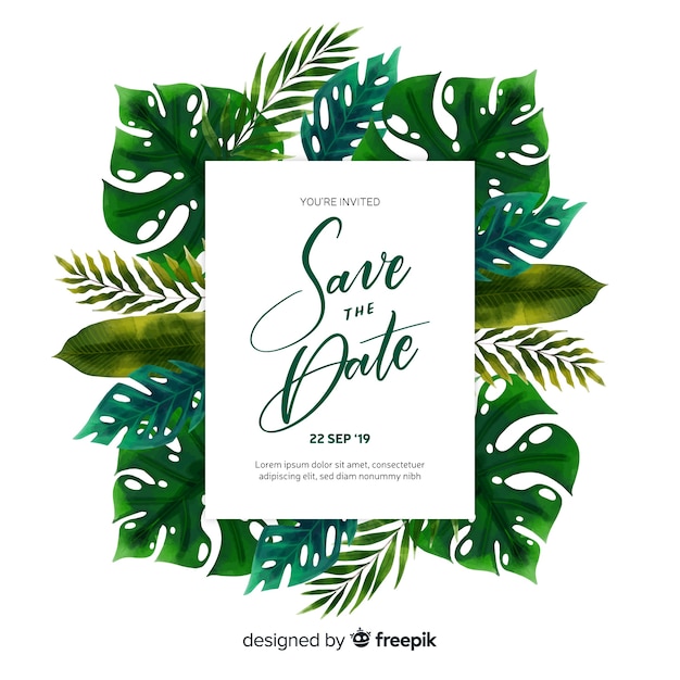 Free-Vector-|-Save-the-date-invitation-card-template