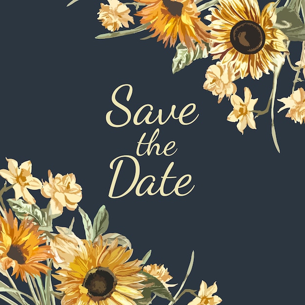 Download Free Vector | Save the date invitation mockup vector