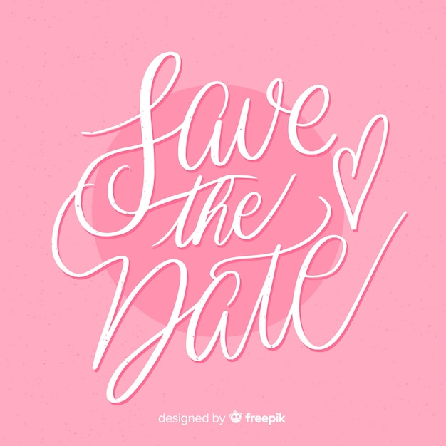 Free Vector | Save the date pink background