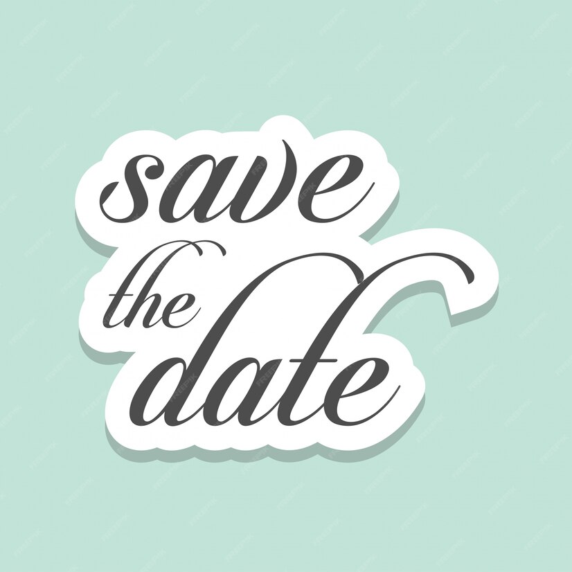 Free Vector | Save the date typographic template