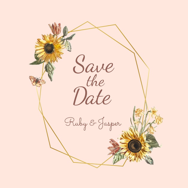 Download Save the date wedding invitation mockup vector Vector | Free Download