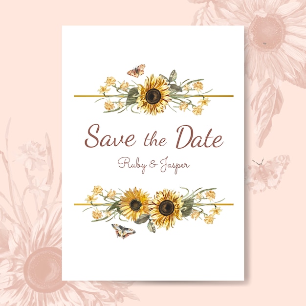 Download Save the date wedding invitation mockup vector Vector ...