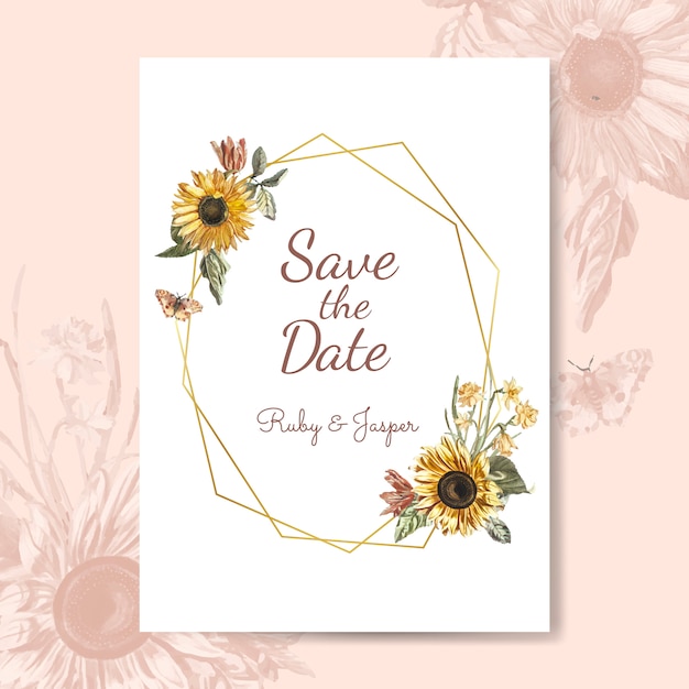 Download Save the date wedding invitation mockup vector Vector | Free Download