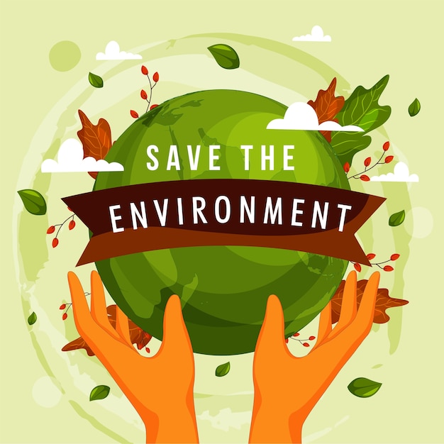 Premium Vector | Save the environment concept illustration