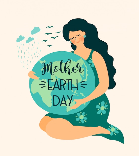 Premium Vector Save Nature Mother Earth Day Illustration