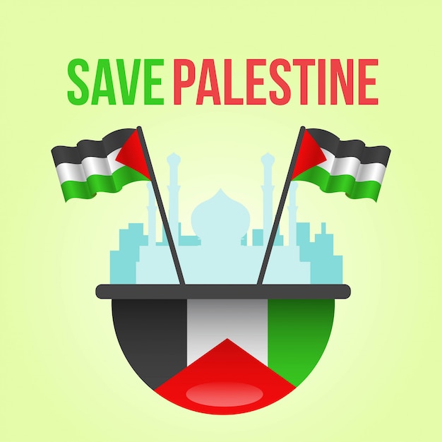 Premium Vector Save Palestine Illustration