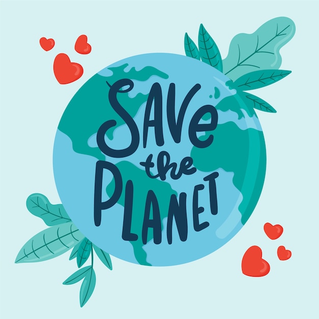 Free Vector | Save the planet concept