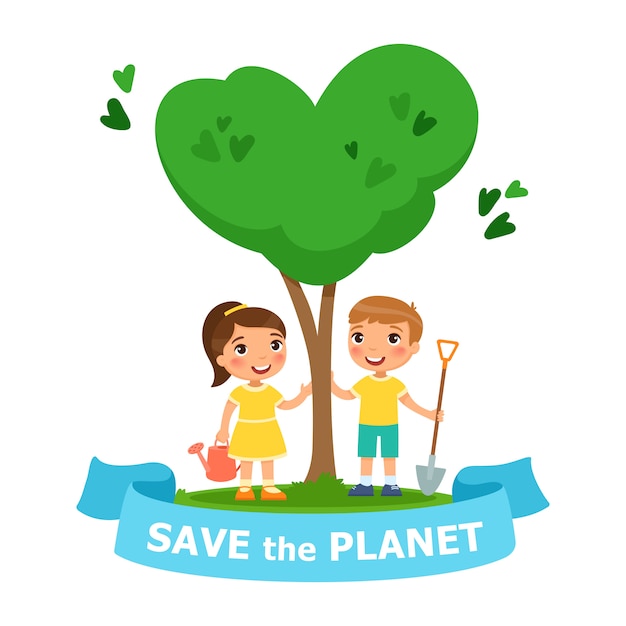 Premium Vector Save The Planet Vector Illustration