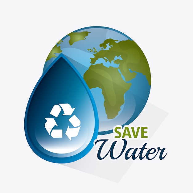 Premium Vector | Save water