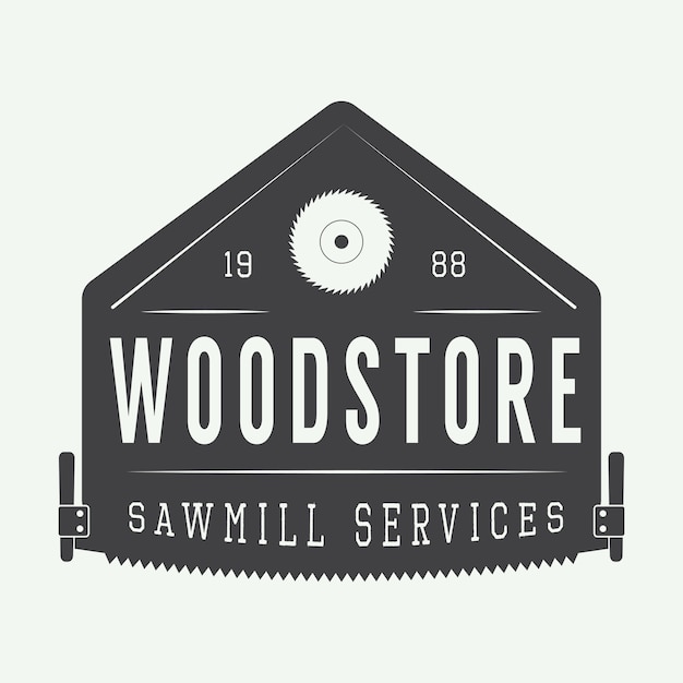 Download Sawmill logo | Premium Vector