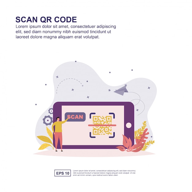 Download Scan qr code concept | Premium Vector