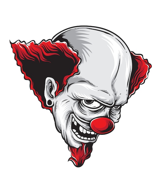 Premium Vector | Scary clown head