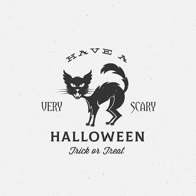 Download Free Vector | Scary halloween label, emblem or card ...