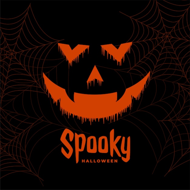 Scary happy halloween ghost face background Vector | Free Download