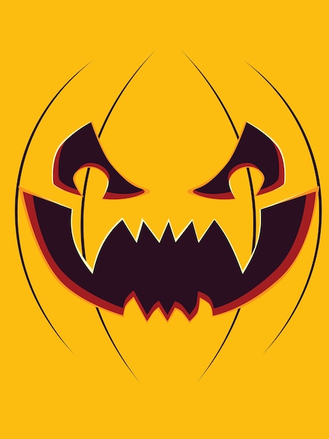 Download Premium Vector | Scary pumpkin face