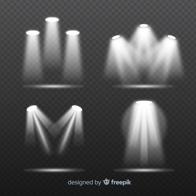 Scene illumination collection Free Vector