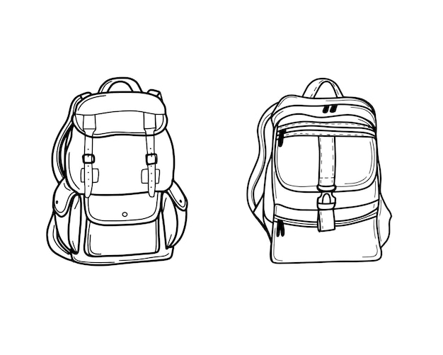 Premium Vector | A school backpack or a satchel