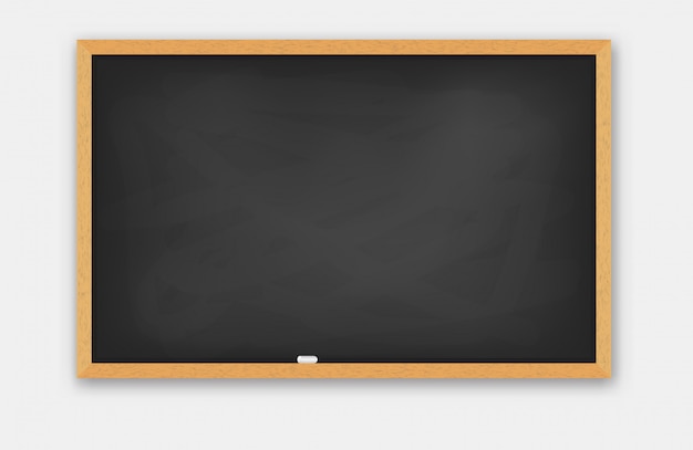 Premium Vector | School Blackboard Wooden Frame.