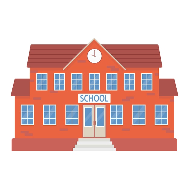 Premium Vector | School building education concept vector flat illustration