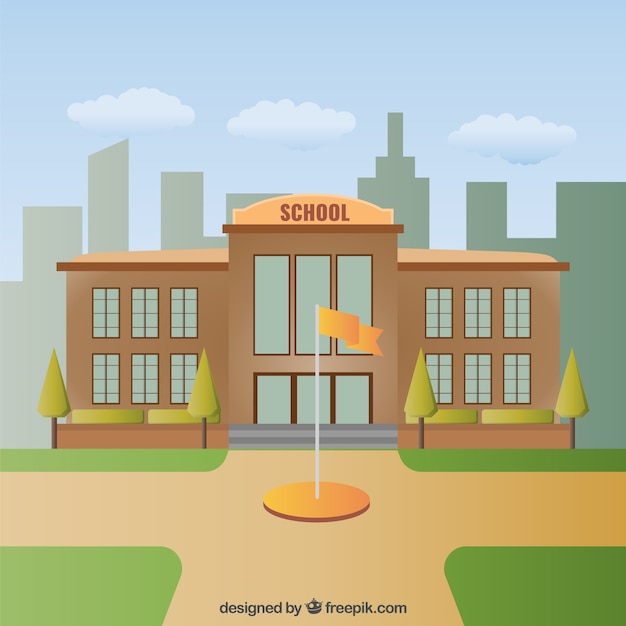 School building illustration Vector | Free Download