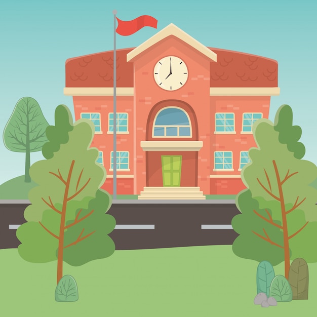 Free Vector | School building