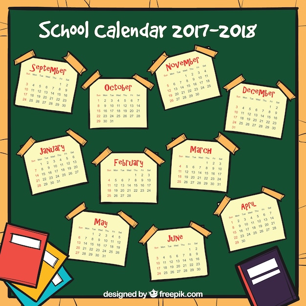 Free Vector | School calendar