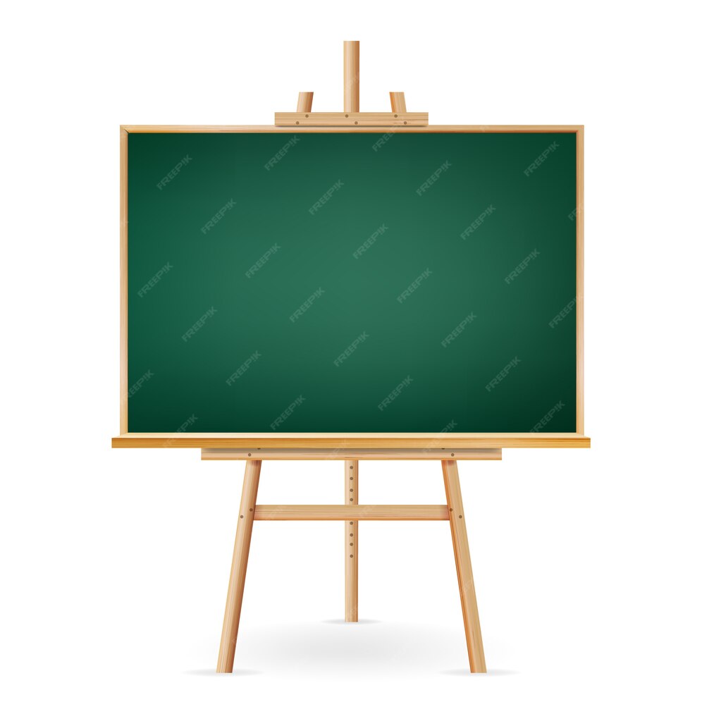Premium Vector | School chalkboard on white