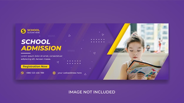 Premium Vector | School education admission promotion social media ...