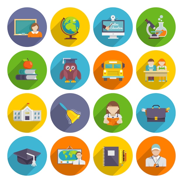 Download Free Vector | School icon flat