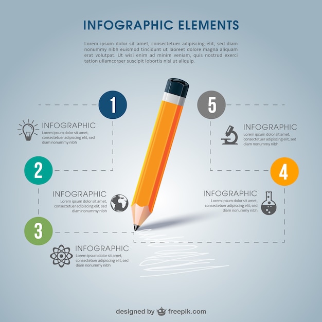 school infographic icons