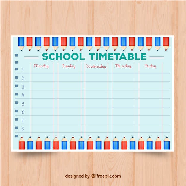 ideas to present timetable chart
